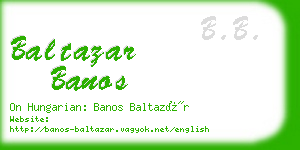 baltazar banos business card